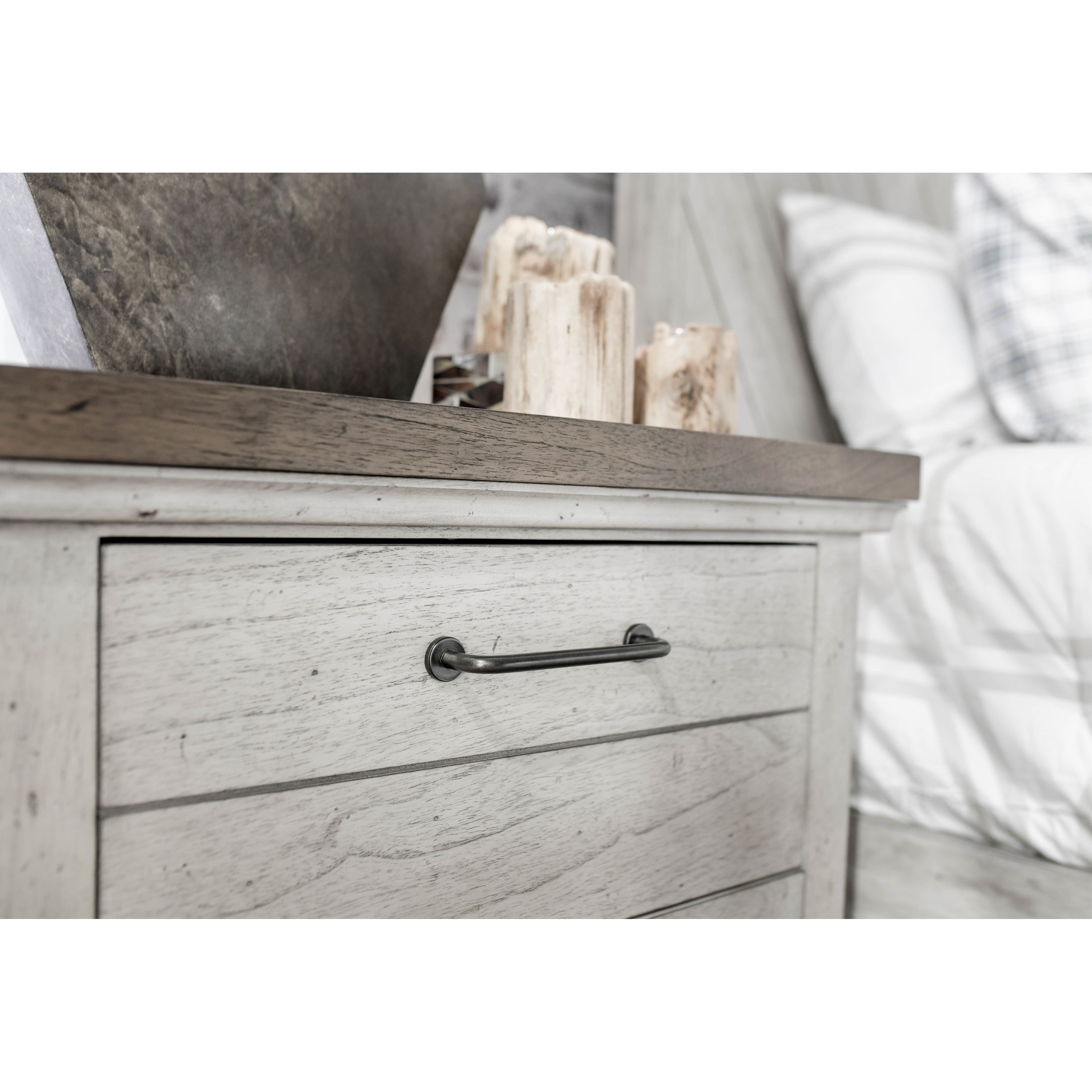 Steve Silver Bear Creek BC900NS Farmhouse Two Drawer Nightstand